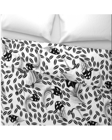 Parure de lit percale de coton-motif Plume-